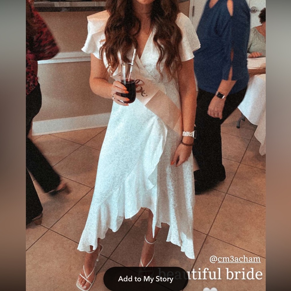Altar'd State White Ruffle Hem Dress